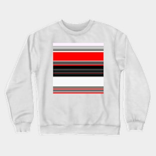 red white black grey striped pattern Crewneck Sweatshirt